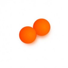 6mm Bright Neon Orange Glass Beads, Pack of 20